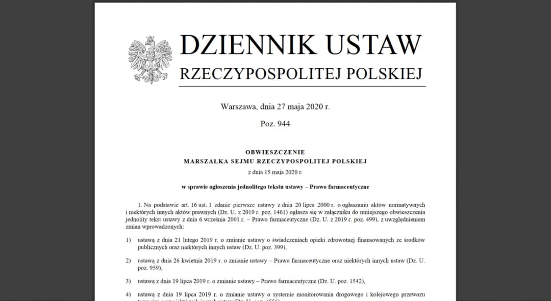 Kpa dziennik ustaw – najnowsze zmiany i pełny tekst ustawy
