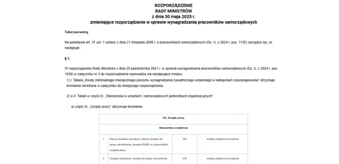 Ustawa o wynagradzaniu pracownikach samorządowych - kluczowe przepisy i zmiany